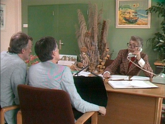 Het duo samen met Wim Kan in een ledenwerfspotje. Fotocredit: VPRO