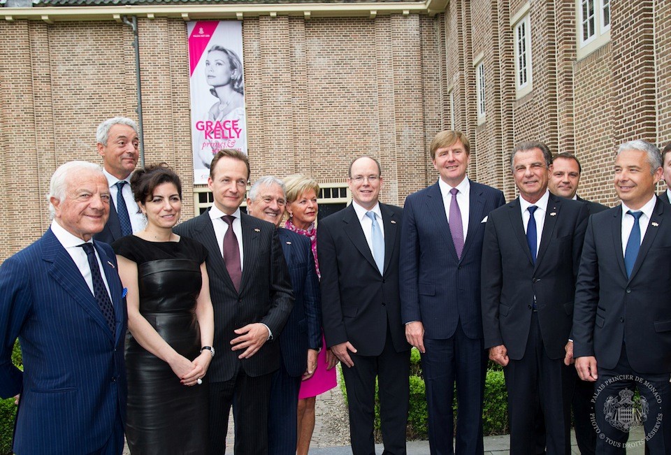 Chabas (second from left) with royal visit in Monaco