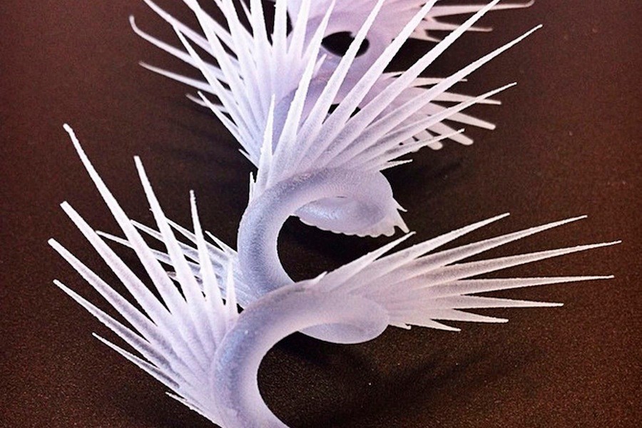3D geprinte spiralen als stof