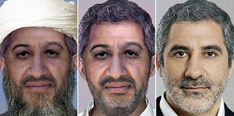 De ouder gemaakte foto's van Bin Laden, gebaseerd op Gaspar Llamazares