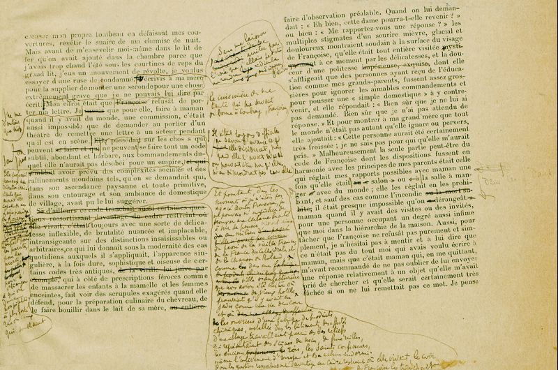 Drukproef van Marcel Proust
