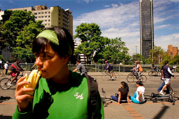 De Ciclovía, de autoloze zondag in Bogotá. Foto: Cuttica Fabio/HH