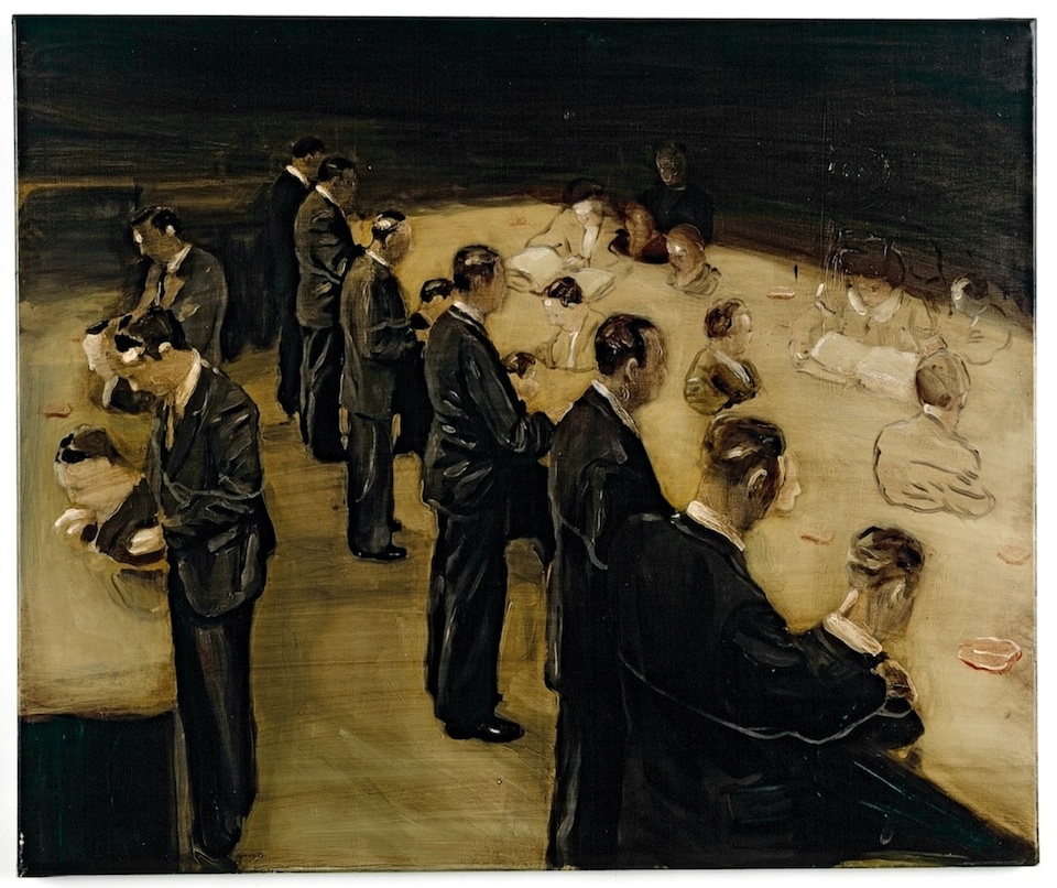 Michaël Borremans, <i>The Constellation</i> (2000), olieverf op doek, 100 x 120cm. Uit: Rubell Family Collection, Miami.