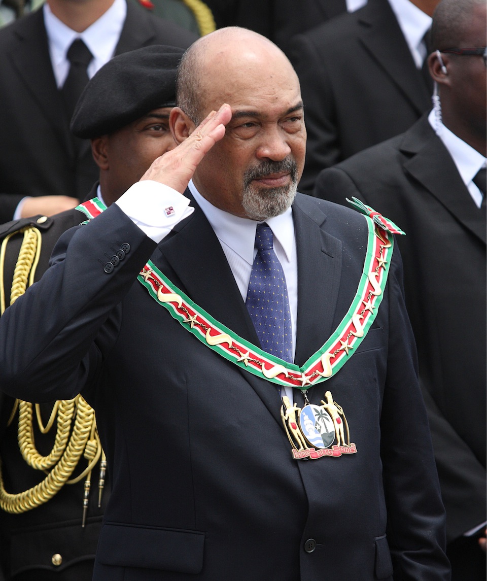 Bouterse als president in 2010