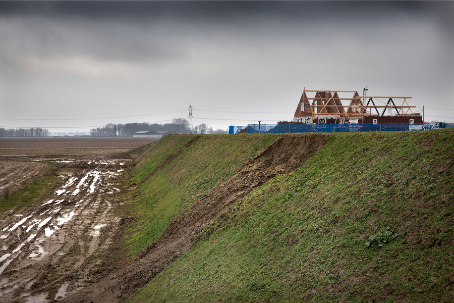Terpen:
De Noordwaard bij Werkendam. ‘We bouwen hier nieuwe terpen, net als de Friezen duizend jaar geleden.’ Werry Crone/HH