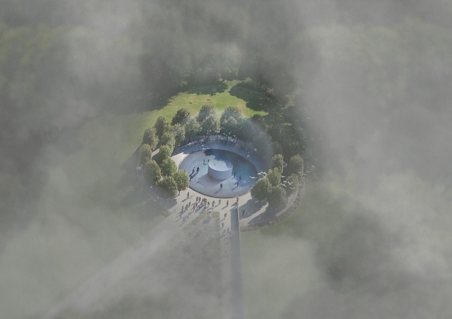 Ontwerp voor smogvrij park. Beeld: Studio Roosengaarde