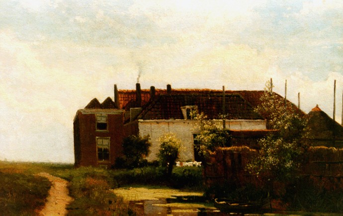 Boerderij aan een vaart, of 'de waslijn'