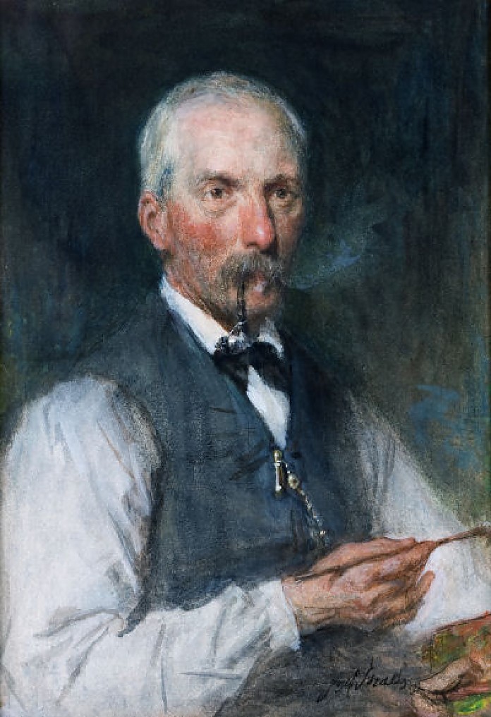 Jan Hendrik Weissenbruch, door Jozef Israëls. 1882, waterverf, Groninger Museum