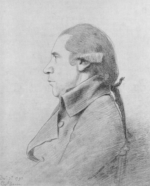 William Combe, getekend door Georg Dance, 1793. Bron: National Portrait Gallery